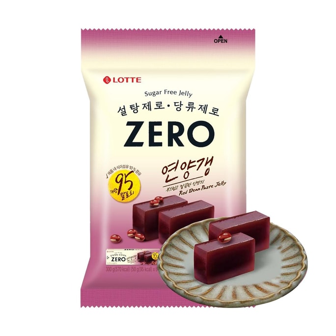 韓國LOTTE樂天 無糖紅豆奶凍 300g【低卡0糖 富含膳食纖維】