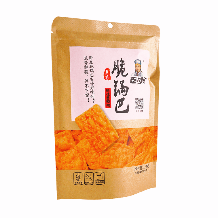 【襄陽特產】臥龍 脆鍋巴 銷魂辣味 128g 6