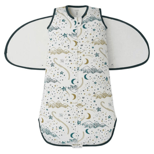 Nest Designs Baby 1.0 TOG Organic Cotton Swaddle Sleep Bag - Stars White 0-6M