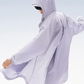 Women's Medium Length Sun Protection Shirt Purple M