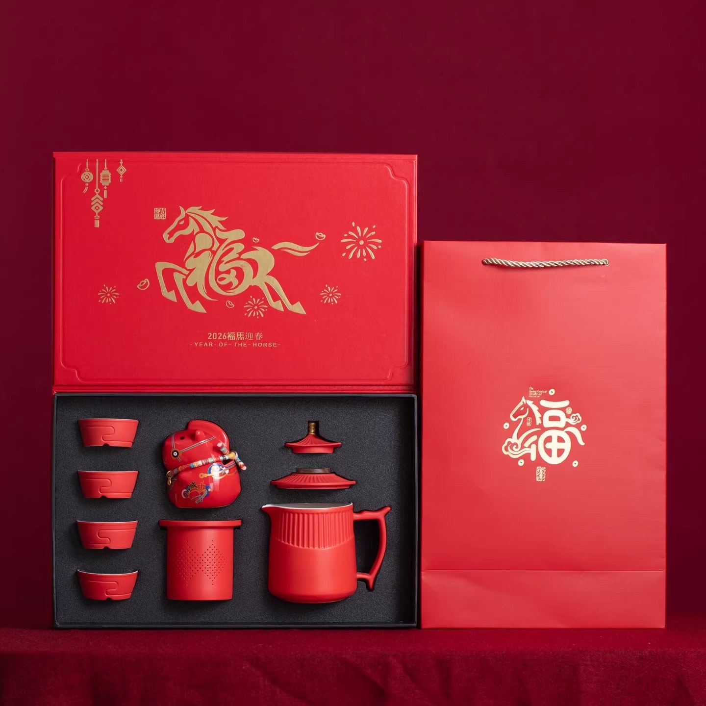 中国直送】故宮博物院文化創意商品：甲午年コレクターズティーセット1