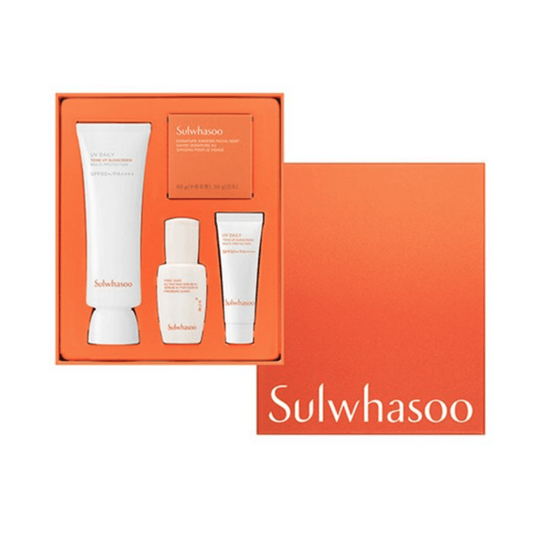 UV Daily Tone-Up Sunscreen Set, SPF50+ PA++++, 4pcs - Yami.com