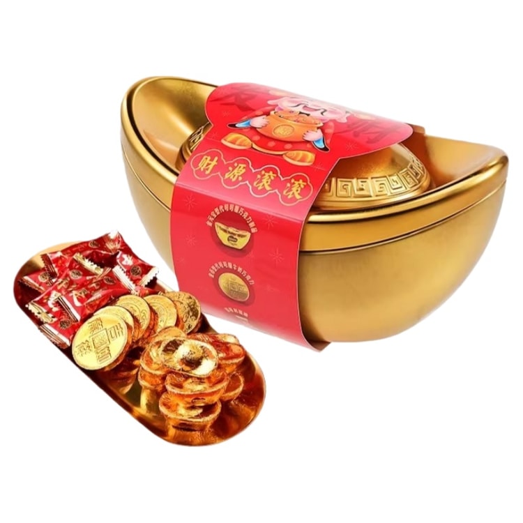 Gold Ingot Shaped Chocolate Gift Box 0.441lbs Assorted Flavors
