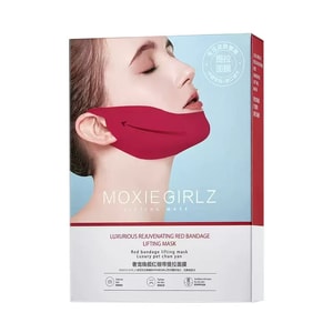 Red Bandage V-Shape Face Mask: Lifting And Firming Ear-Loop Mask, 5 Sheets Per box