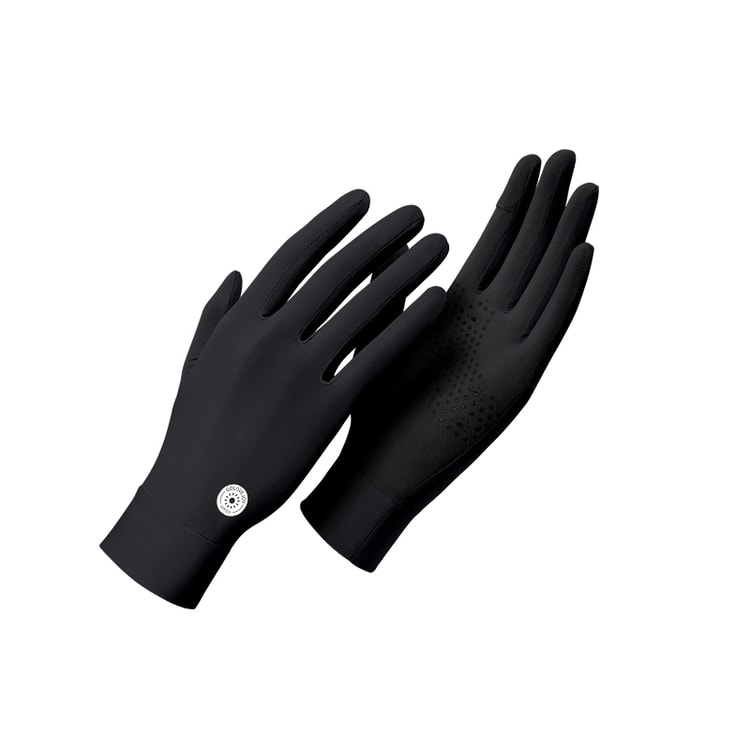 Summer Ice Silk Sunscreen Gloves Ice Feel Breathable Full Finger Anti-slip  Anti-UV Black - Yamibuy.com