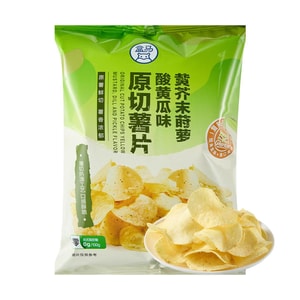 盒马 原切薯片 黄芥末莳萝酸黄瓜味 150g【清新草本酸辛风味】【酥脆薄切】