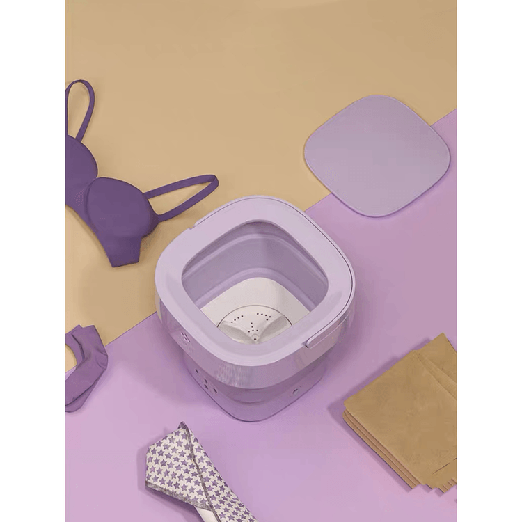 MOYU Mini folding washing machine Small portable underwear washer MINI01-M  purple gauge version 