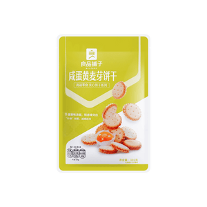 【国货优选】良品铺子 咸蛋黄麦牙饼干 102g