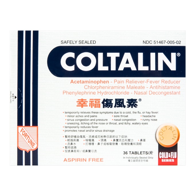 Coltalin - Cold Tablets 36 Tablets
