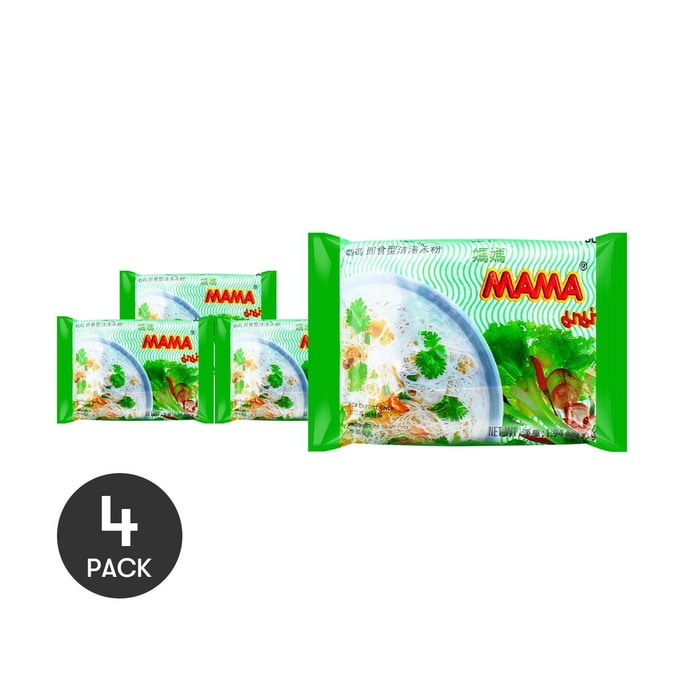 Instant Rice Vermicelli ,Pho Style Clear Soup ,1.94 oz *4【4 Packs】