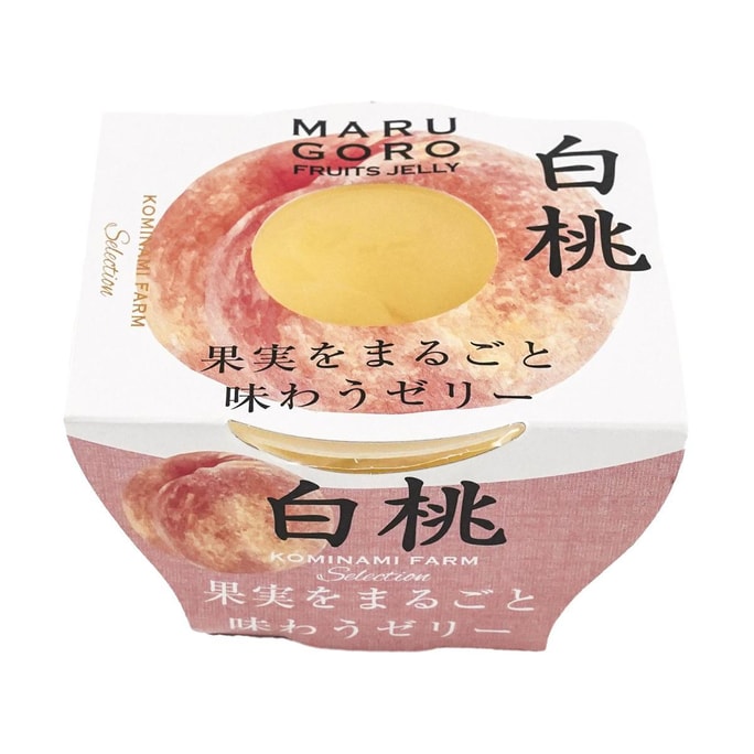 Fruit Marugoto Jelly White Peach, 8.8 oz