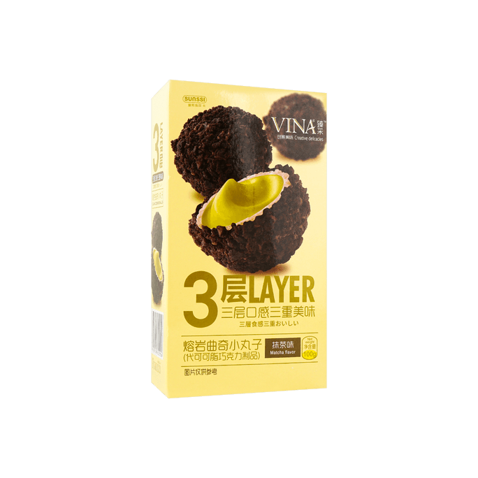 Lava cookies (macha  flavor) 100gx36box/cs