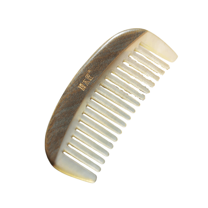 Sheep Horn & Wood Hair Comb 1PC