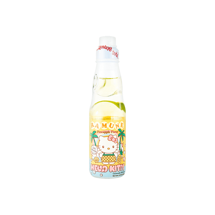 Hello Kitty Ramune Soda - Pineapple Flavor, 6.76oz