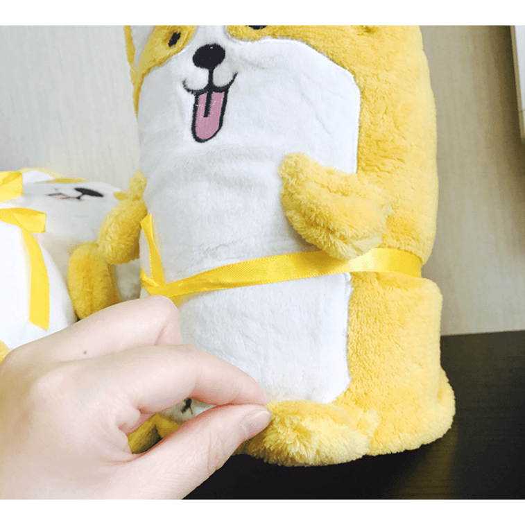  Corgi Plushy Air Conditioning Blanket #L size# 7