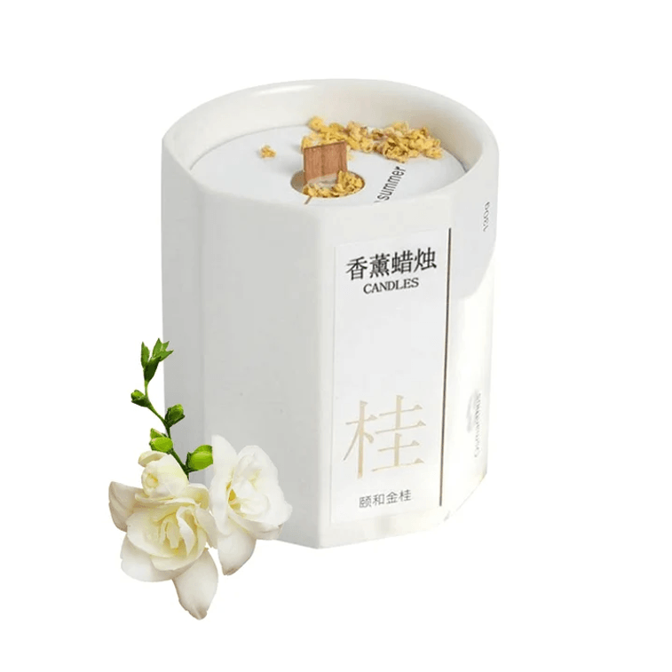YANGZHOU Gardenia Candle  100g Handmade Porcelain Eternal First-Love Scent Long-Lasting Home Fragrance Elegant Gift 5