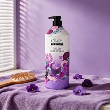 韩国KERASYS 香水洗发水 紫罗兰 柔顺洁净持久花香香水洗发水 1L 超值大容量