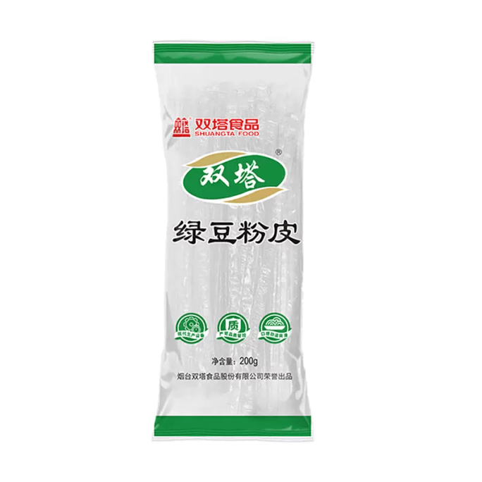 Shuangta Mung Bean Vermicelli Crystal Liangpi Wide Noodles Hot Pot Cold Dish Instant Food 200g