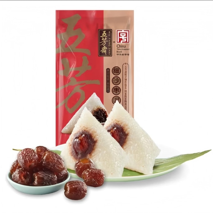 Fine Red Bean  Date Zongzi Jiaxings century old specialty  ready to eat 200g