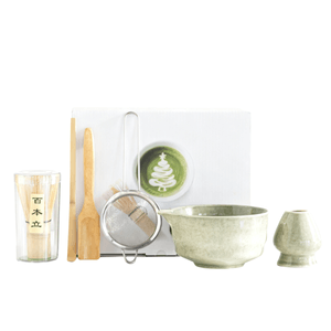 Japanese Matcha Ceremony Accessories, Matcha Whisk, Tea Spoon Whisk, Traditional Matcha Perfect Set, Song Dynasty Tea Whisk Set, Gift Box, Hyakubari Matcha Bowl, High-end Gift, 5-piece Set