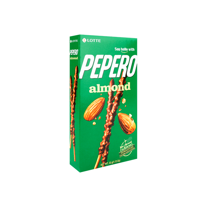 韓國LOTTE樂天 PEPERO 杏仁巧克力脆棒 32g 包裝隨機發