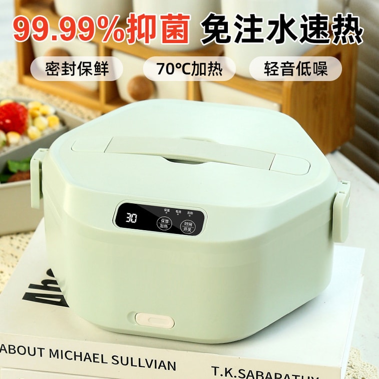 [중국 직배송] 징야홈 전기 보온 도시락 (업그레이드된 세라믹 내피, 무선 충전, 대용량 배터리, 오프화이트, 1L, 1개) - 토트백 포함 4