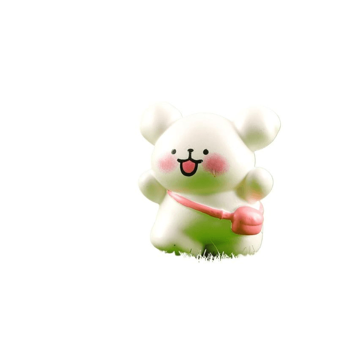 Healing Desktop Small Decorative Item, Cute Line Dog, White And Orange Puppy, Backpack 2.5*3cm