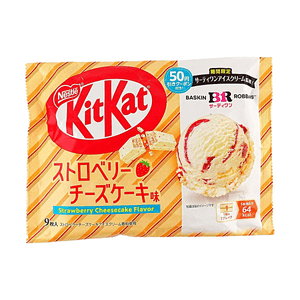Kit Kat Strawberry Cheesecake Flavor Wafer, 9 Pcs [Baskin Robbins Collaboration]
