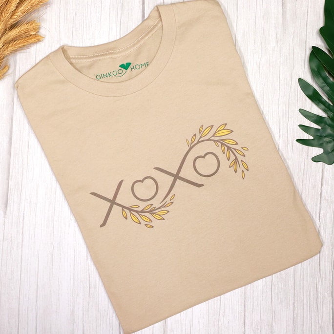 XOXO Short Sleeve Shirt (Cream) M