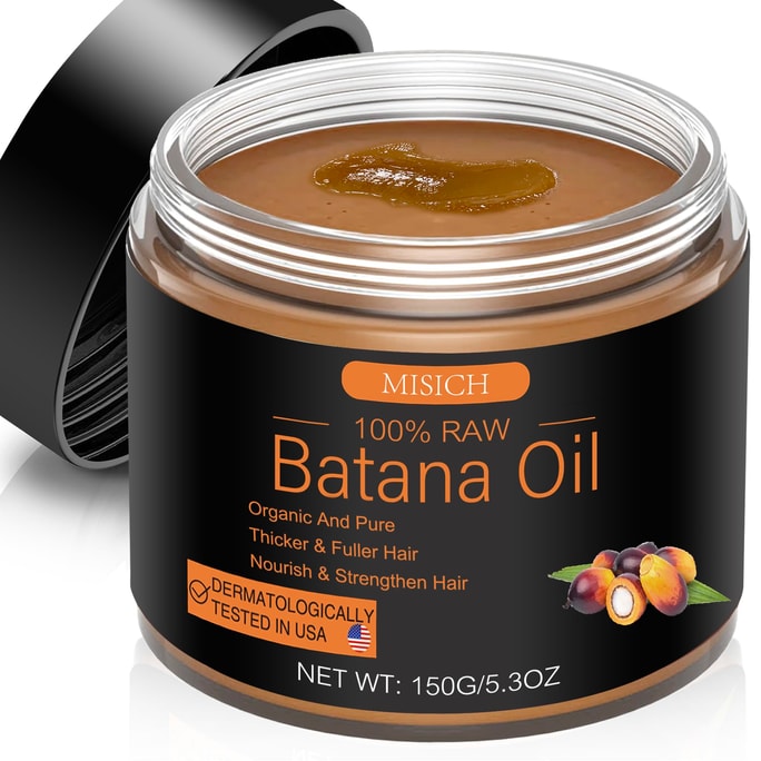 100% Batana Oil for Hair , 100% Natural Pure Dr. Sebi Botana Oil from Honduras, Unrefined Organic for Prevent Hair be damaged, Enhances lubricate for Men & Women 5.3 oz