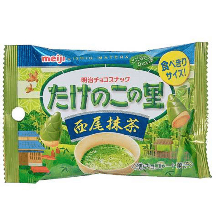 Japan Seven-eleven Meiji Uji Mushroom Nishio Matcha Three Bamboo