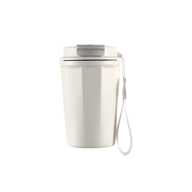 Large Capacity Coffee Mug 390ml Dual Drinking Spout Portable Mug Hot Cold