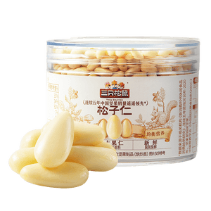 三只松鼠 松子仁 免剥大果仁 东北松子原味松香 坚果零食100g*1罐