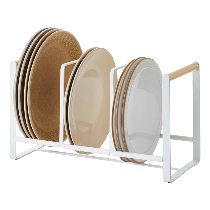 야마자키 홈 스탠딩 접시 정리함 (일본) - 스틸 + 우드 (1개)