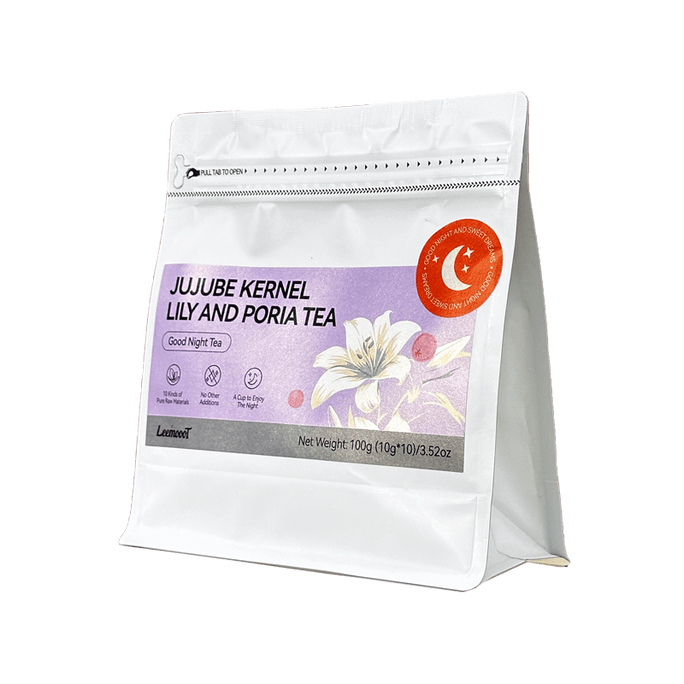  李陌茶 晚安茶100g-10种纯植物成分用于宁静睡眠和放松茶包10袋10克/袋