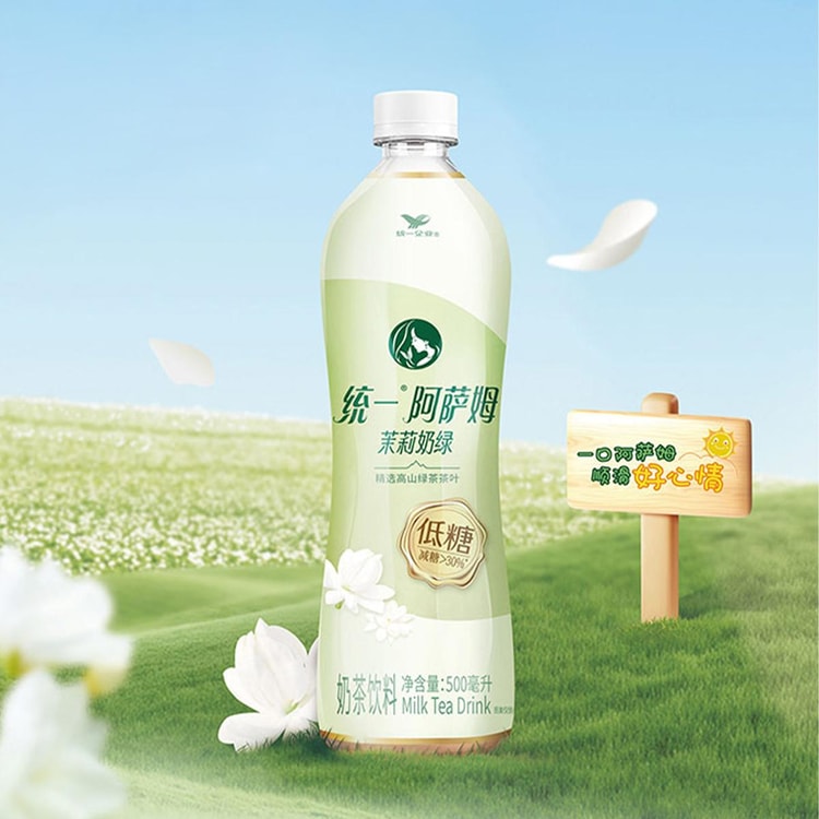 Uni-President Assam Low Sugar Milk Tea Jasmine Green Tea, 16.91 fl