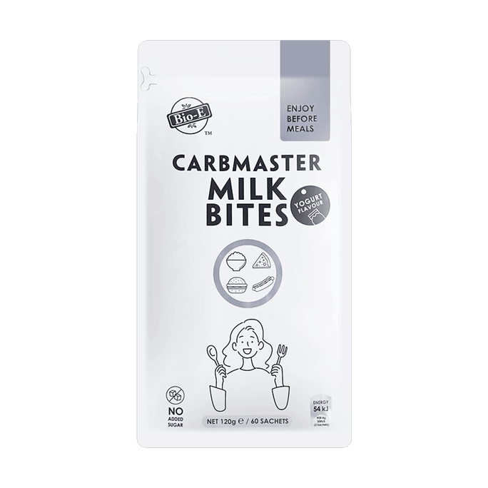 Carbmaster Milk Bites with White Kidney Bean, Help Control Carbs and Metabolize Fats, Yogurt Flavor, 60ct