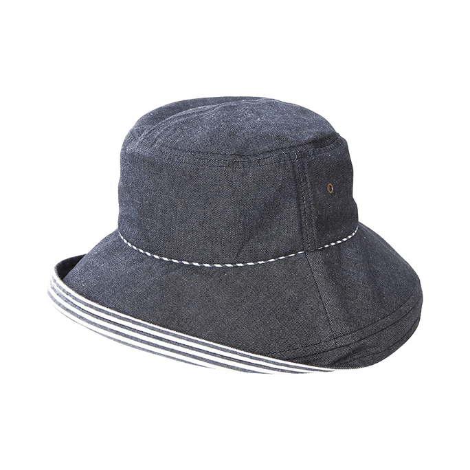 COGIT||防壓塌髮型抗UV牛仔布時尚漁夫帽||黑色 1個