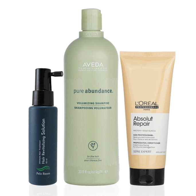 Hair Revitalizing Solution 60ml + Volumizing Shampoo 1000ml + Resurfacing Conditioner 200ml 3pcs