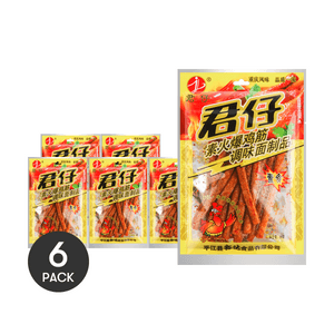 【Value Pack】Hot & Spicy Vegetarian Chicken Sticks - Spicy Snack, 2.82oz*6