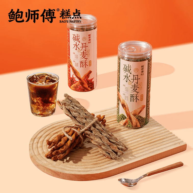 [중국 직배송] 바오시푸 알칼리성 데니쉬 페이스트리 (쓰촨 후추맛) 바삭하고 매콤한 스낵 특선 간식 220g 3