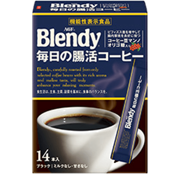 AGF||Blendy 條裝醇和濃香整腸黑咖啡||2.7g x 14條