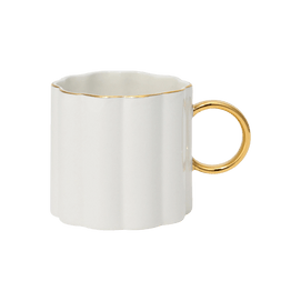 Pastel Scallop Mug White