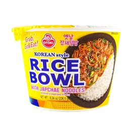  Korean Style Rice Bowl With Japchae Noodles - Vermicelli & Vegetable Stir Fry , 8.34 oz