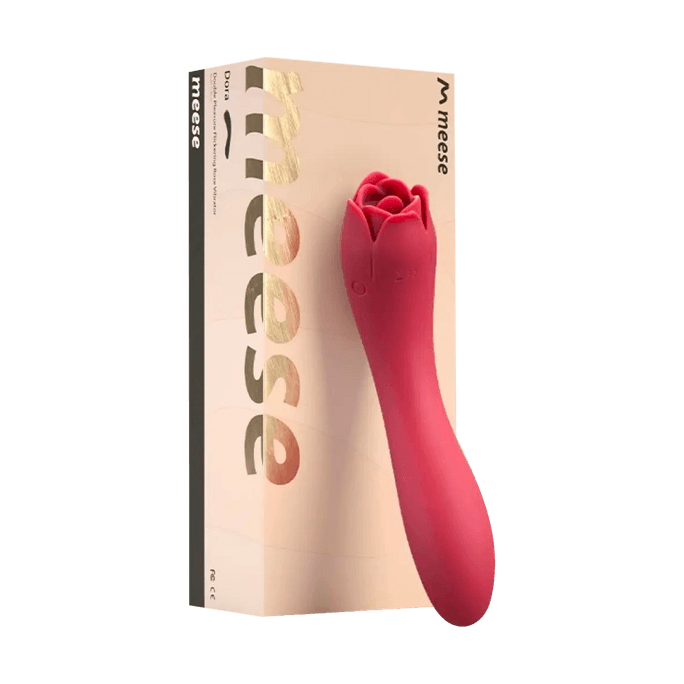 Meese S-Series Flexible Suction Massage Wand - Upgraded Heated Version - Wine Red - Adult Lifestyle Product