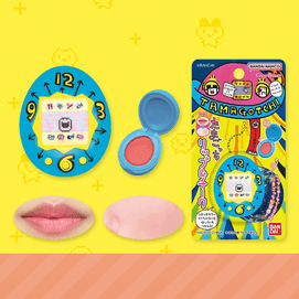 日本TAMAGOTCHI拓麻歌子 电子宠物模型装唇颊膏 腮红唇膏二合一 1.5g #玫瑰粉【万代联名限定】