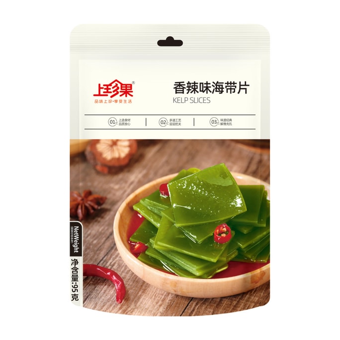 Shangzhenguo 매운 다시마 조각 95g 개별 포장 바로 먹을 수 있는 스낵