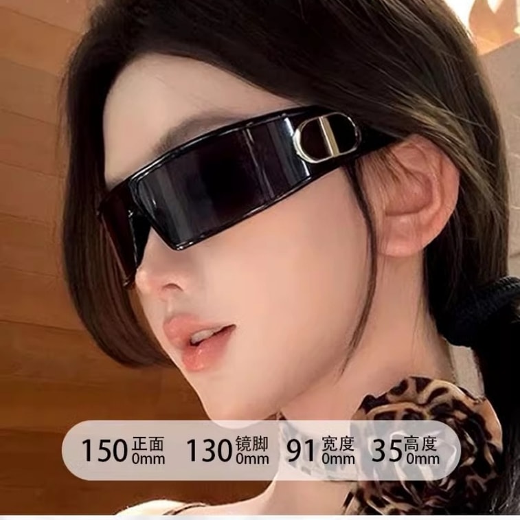 【中国直邮】 亲太太 发箍墨镜女款头箍发卡二合一防紫外线太阳眼镜 黑色框【防紫外线】1个装 5