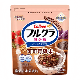 【中国直邮】 日本 卡乐比 可可莓风味减少糖水果燕麦片早餐冲饮380g*1袋