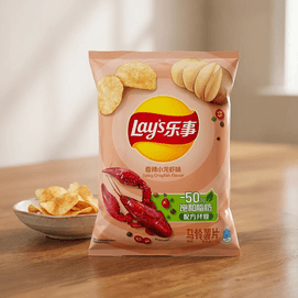 大陆版LAY'S乐事 薯片 香辣小龙虾味 袋装 70g 新老包装随机发